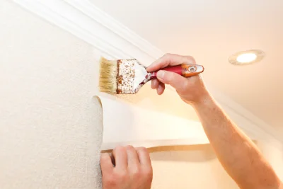 Pose de papier peint à Échillais — revêtements muraux et toiles de verre